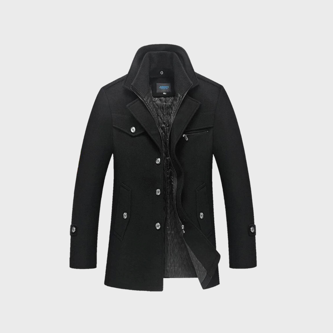 ANDRE | Klassischer Wollmantel im Peacoat-Design
