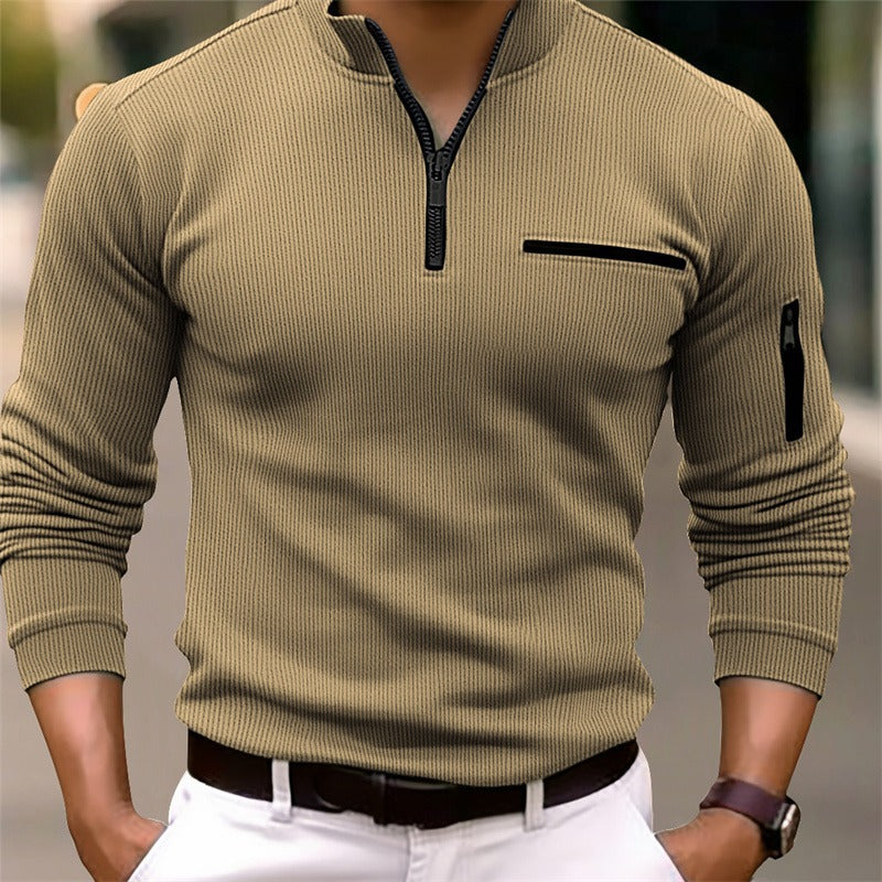 GUSTEOUS | Langarmshirt mit Reißverschluss