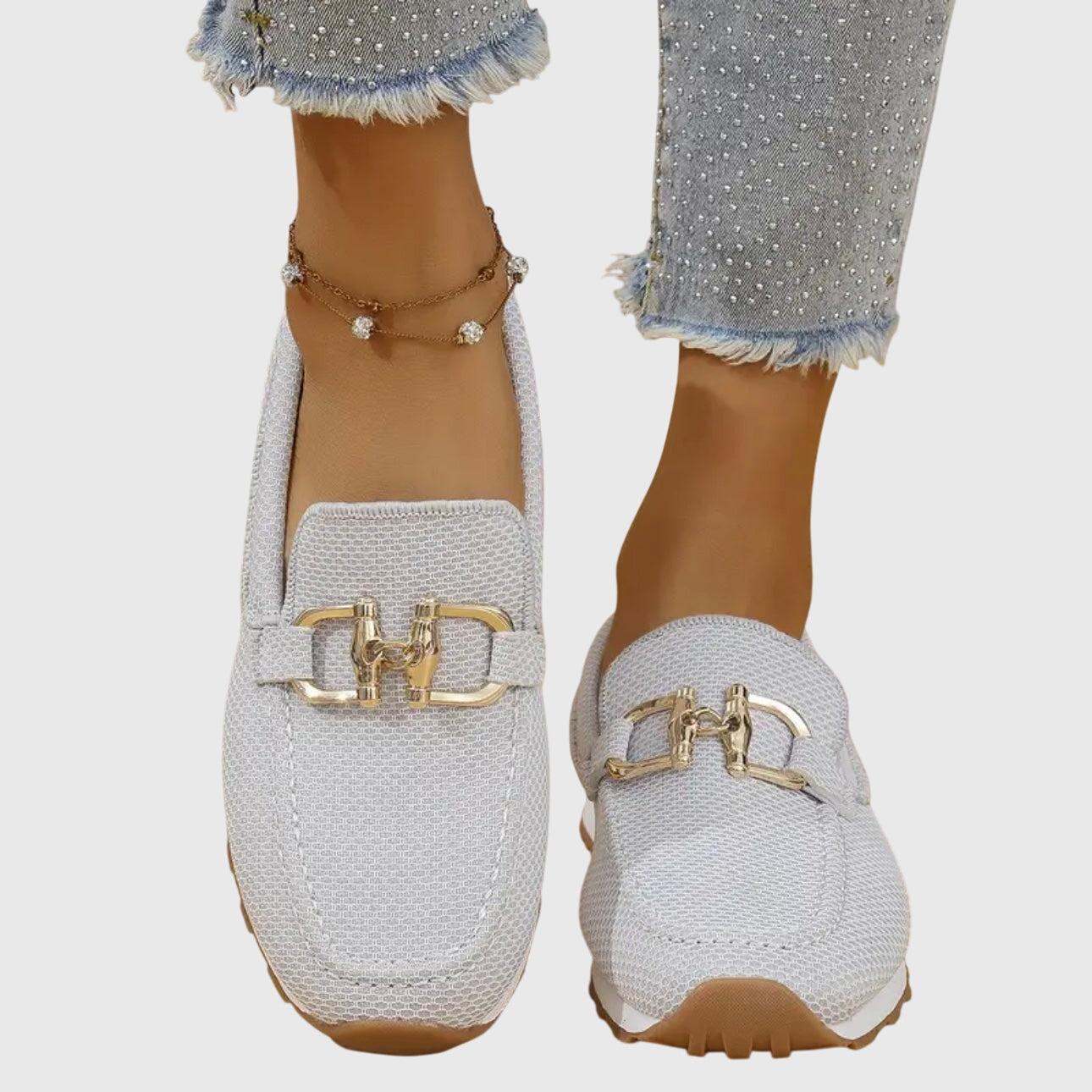 Susie - Eleganter Pantoffel mit Goldakzent