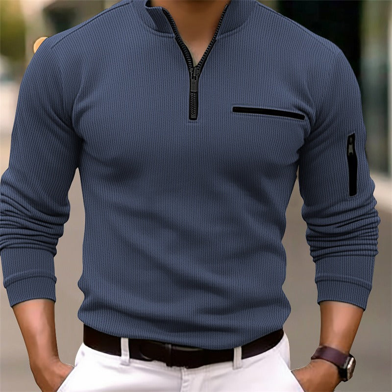 GUSTEOUS | Langarmshirt mit Reißverschluss