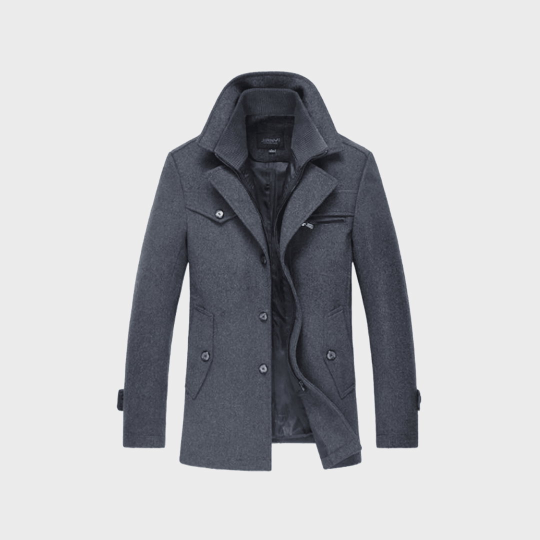 ANDRE | Klassischer Wollmantel im Peacoat-Design