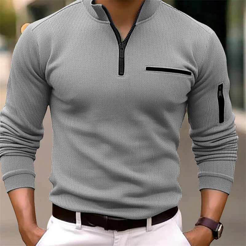GUSTEOUS | Langarmshirt mit Reißverschluss