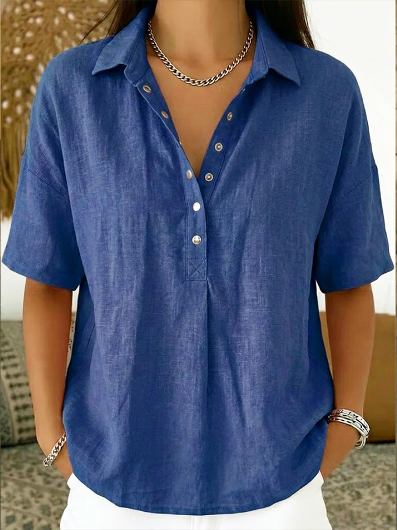 Elina™ I Bluse mit Kragen und Knopfdetail (TEMPORÄR 1+1 GRATIS!)