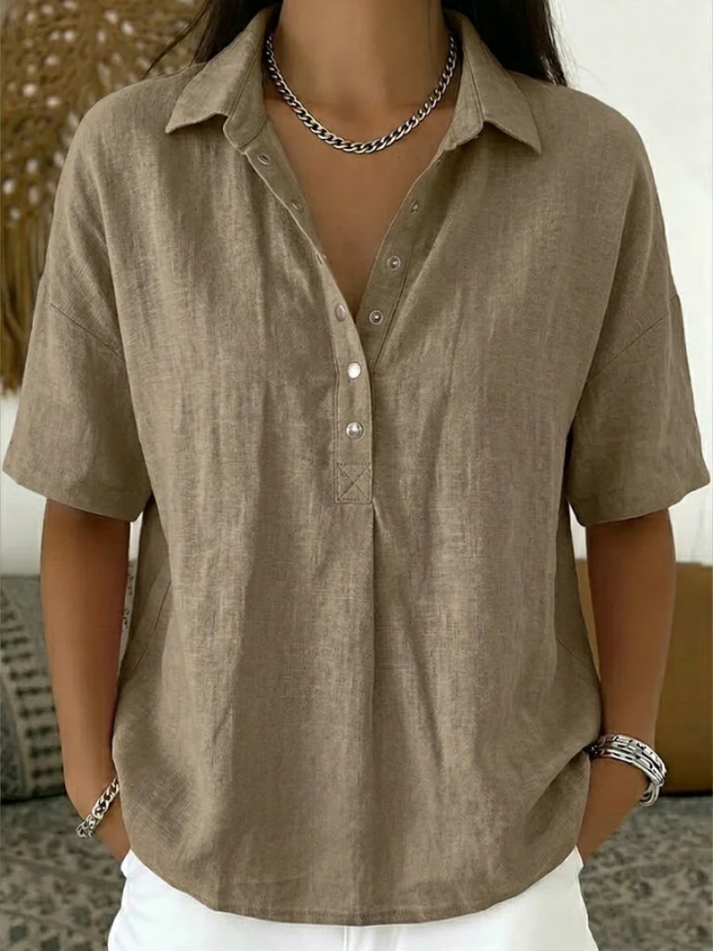 Elina™ I Bluse mit Kragen und Knopfdetail (TEMPORÄR 1+1 GRATIS!)