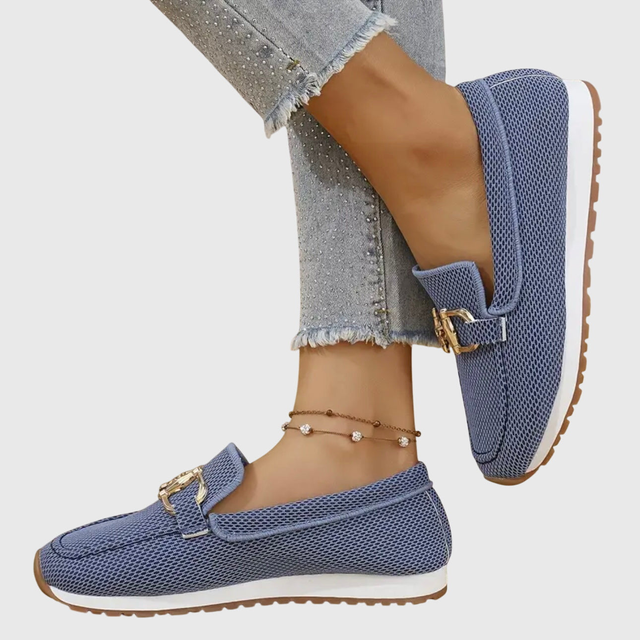 Susie - Eleganter Pantoffel mit Goldakzent