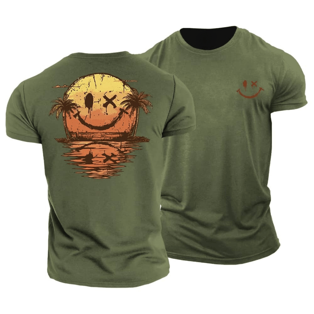 Sommerliches Smiley Meer T-Shirt