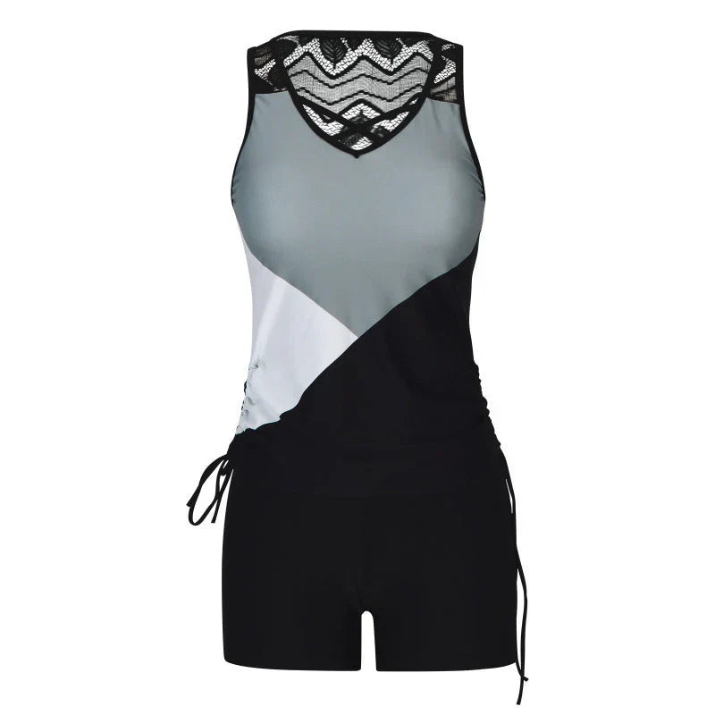 Mireia Tankiniset – Boho-Print mit Hohem Taillen-Short